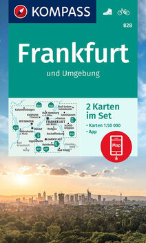 Kompass - WK 828 Frankfurt und Umgebung (set 2 kaarten)