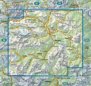 Tabacco - 015 Marmolada - Civetta - Moiazza - Pelmo