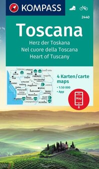 Kompass - WK 2440 Toscana (set 4 kaarten)