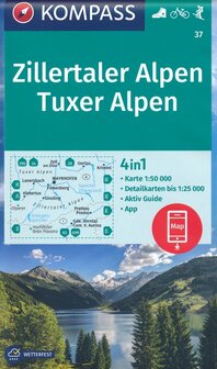 Kompass - WK 37 Zillertaler Alpen - Tuxer Alpen
