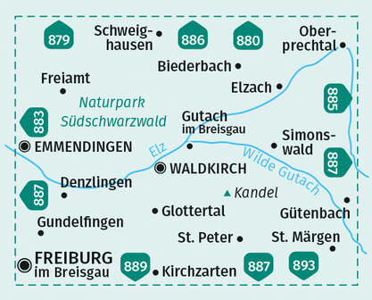 Kompass - WK 884 Waldkirch - Kandel - St. Peter - St. M&auml;rgen