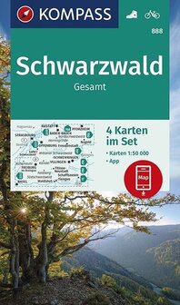 Kompass - WK 888 Schwarzwald (set 4 kaarten)