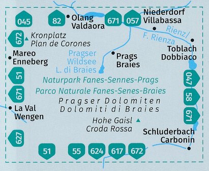 Kompass - WK 145 Pragser Dolomiten