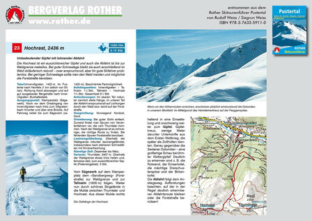 Rother - Skitourenf&uuml;hrer Pustertal