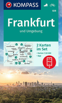 Kompass - WK 828 Frankfurt und Umgebung (set 2 kaarten)