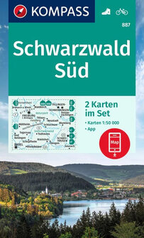 Kompass - WK 887 Schwarzwald S&uuml;d (set 2 kaarten)