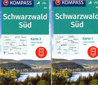 Kompass - WK 887 Schwarzwald S&uuml;d (set 2 kaarten)