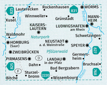 Kompass - WK 826 Pfalz - Naturpark Pf&auml;lzerwald (set van 2 kaarten)