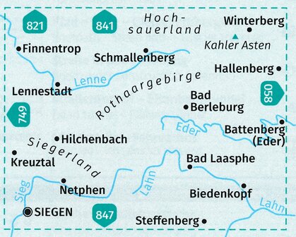 Kompass - WK 842 Rothaargebirge - Siegen - Wittgensteiner Land