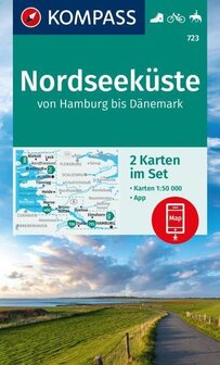 Kompass - WK 723 Nordseek&uuml;ste (set 2 kaarten)