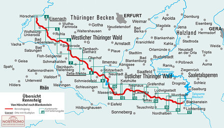 Kompass - WK 2508 Der Rennsteig H&ouml;rschel-Blankenstein