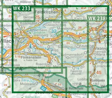 F&amp;B - WK 233 W&ouml;rther See-Ossiacher See-Gerlitzen-Faaker See-Karawanken-Klagenfurt am W&ouml;rthersee-Villach