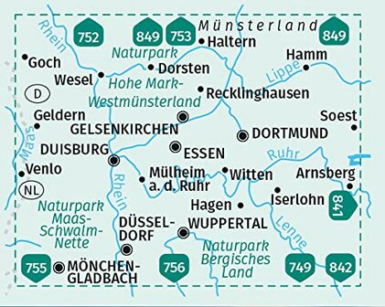 Kompass - WK 821 Ruhrgebiet (set van 3 kaarten)