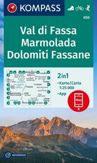 Kompass - WK 650 Val di Fassa - Marmolada