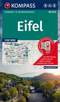 Kompass - WK 833 Eifel (set 4 kaarten)