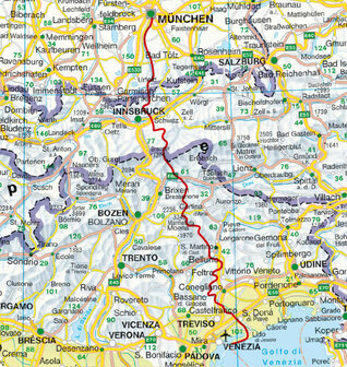 Rother - Alpen&uuml;berquerung M&uuml;nchen - Venedig wandelgids