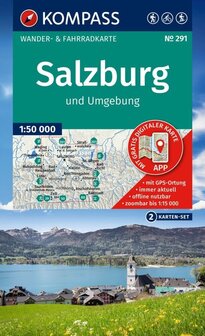 Kompass - WK 291 Rund um Salzburg - set 2 kaarten