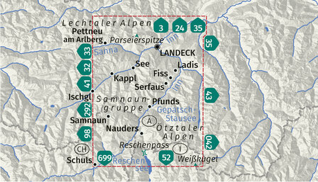 Kompass - WK 42 Landeck - Nauders - Samnaungruppe