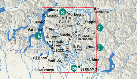 Kompass - WK 105 Lecco - Valle Brembana