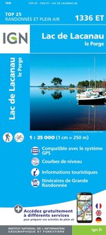 IGN - 1336ET Lac de Lacanau - Le Porge