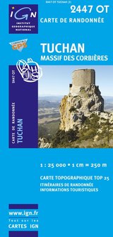 IGN - 2447OT Tuchan - Massif des Carbi&egrave;res