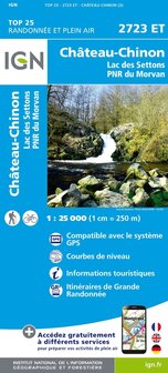 IGN - 2723ET Ch&acirc;teau-Chinon - Lac des Settons