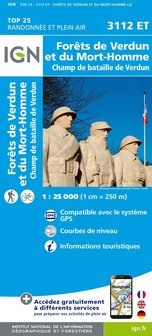 IGN - 3112ET For&ecirc;ts de Verdun et du Mort-Homme
