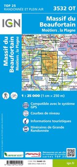 IGN - 3532OT Massif du Beaufortain - Mo&ucirc;tiers - La Plagne