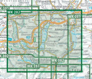 F&amp;B - WK 282 Attersee-Traunsee-H&ouml;llengebirge-Mondsee-Wolfgangsee