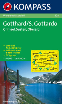 Kompass - WK 108 Gotthard - Grimsel - Susten - Oberalp