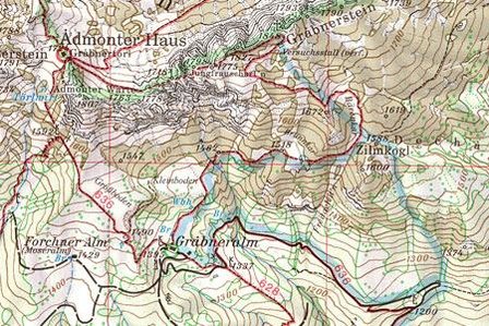 OeAV - Alpenvereinskarte 16 Ennstaler Alpen, Ges&auml;use (Weg + Ski)