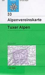 OeAV - Alpenvereinskarte 33 Tuxer Alpen (Ski)