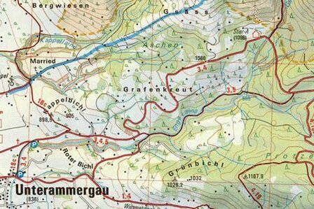 OeAV - Alpenvereinskarte BY07 Ammergebirge Ost, P&uuml;rschling, H&ouml;rnle (Weg + Ski)