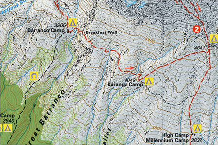 Climbing Map - Kilimanjaro