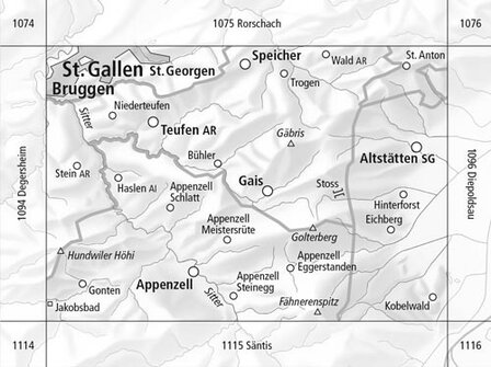 Swisstopo - 1095 Gais