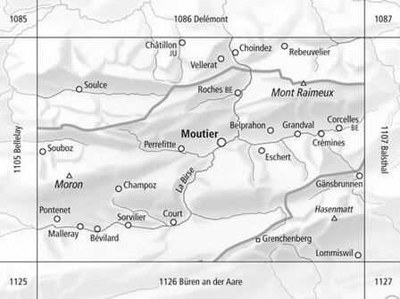 Swisstopo - 1106 Moutier