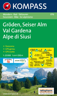 Kompass - WK 076 Val Gardena - Seiser Alm