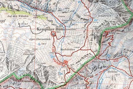 OeAV - Alpenvereinskarte 2/1 Allg&auml;uer - Lechtaler Alpen West (Weg)