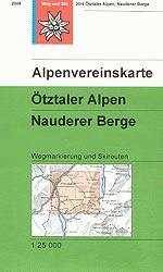 OeAV - Alpenvereinskarte 30/4 &Ouml;tztaler Alpen, Nauderer Berge (Weg + Ski)