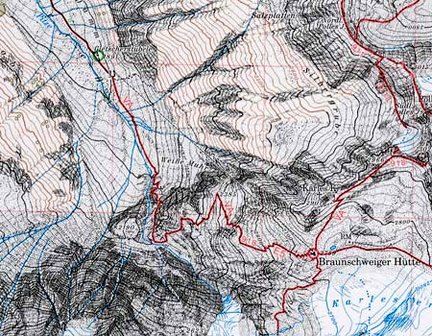 OeAV - Alpenvereinskarte 30/5 &Ouml;tztaler Alpen, Geigenkamm (Weg)