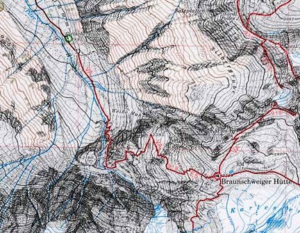 OeAV - Alpenvereinskarte 30/5 &Ouml;tztaler Alpen, Geigenkamm (Weg)