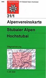 OeAV - Alpenvereinskarte 31/1 Stubaier Alpen, Hochstubai (Weg)