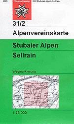 OeAV - Alpenvereinskarte 31/2 Stubaier Alpen, Sellrain (Weg)