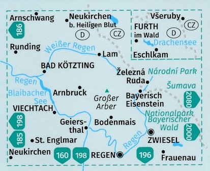 Kompass - WK 195 N&ouml;rdlicher Bayerischer Wald