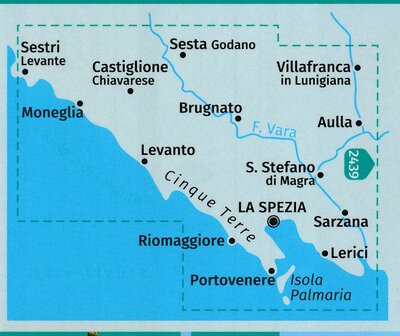 Cinque Terre Kompass WF5752 Ligurien Wandelgids met overzichtskaart 