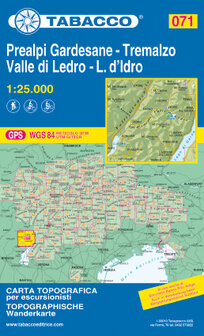 Tabacco - 071 Prealpi Gardesane - Tremalzo - Valle di Ledro - L. d&#039;Idro