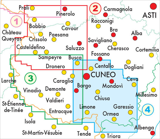 Fraternali - 50-4 Cuneo, Valli Monregalesi, Val Vermenagna, Val Pesio, Alta Val Tanaro
