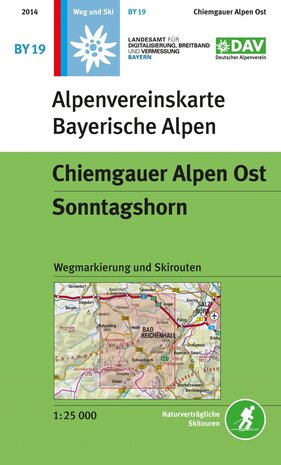 OeAV - Alpenvereinskarte BY19 Chiemgauer Alpen Ost, Sonntagshorn (Weg + Ski)
