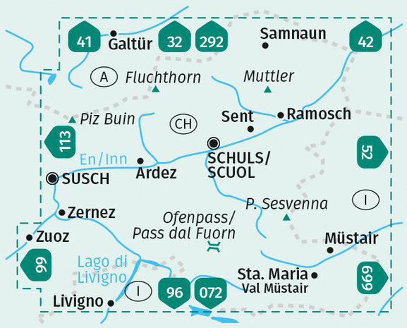 Kompass - WK 98 Unterengadin - Bassa Engadina