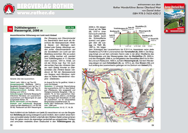 Rother - Berner Oberland West wandelgids   5e druk